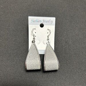 Sparkling Silvertone Drop Earrings